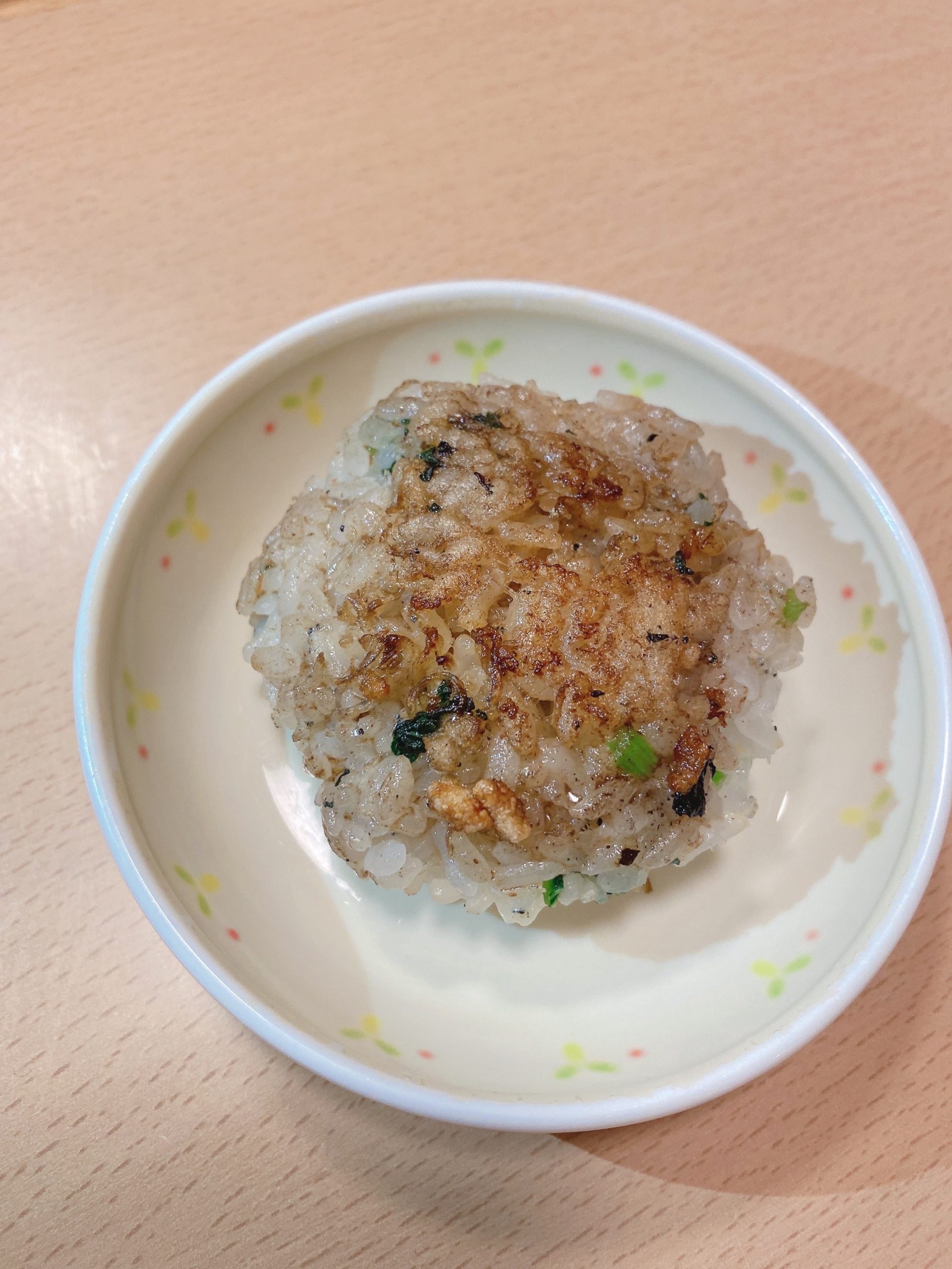 青菜としらすのお焼き