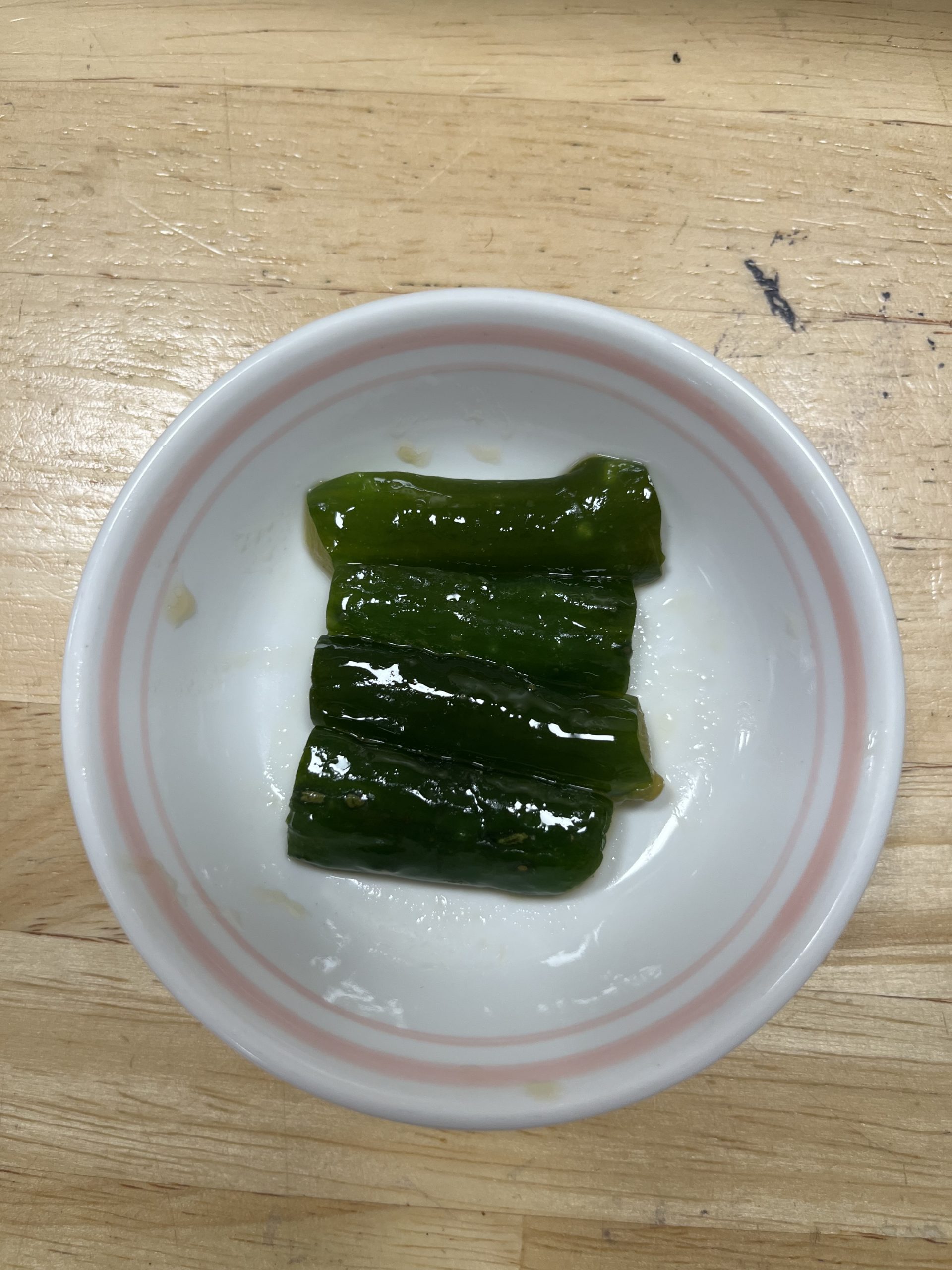 きゅうりの即席漬け（懇談会の試食会メニュー）